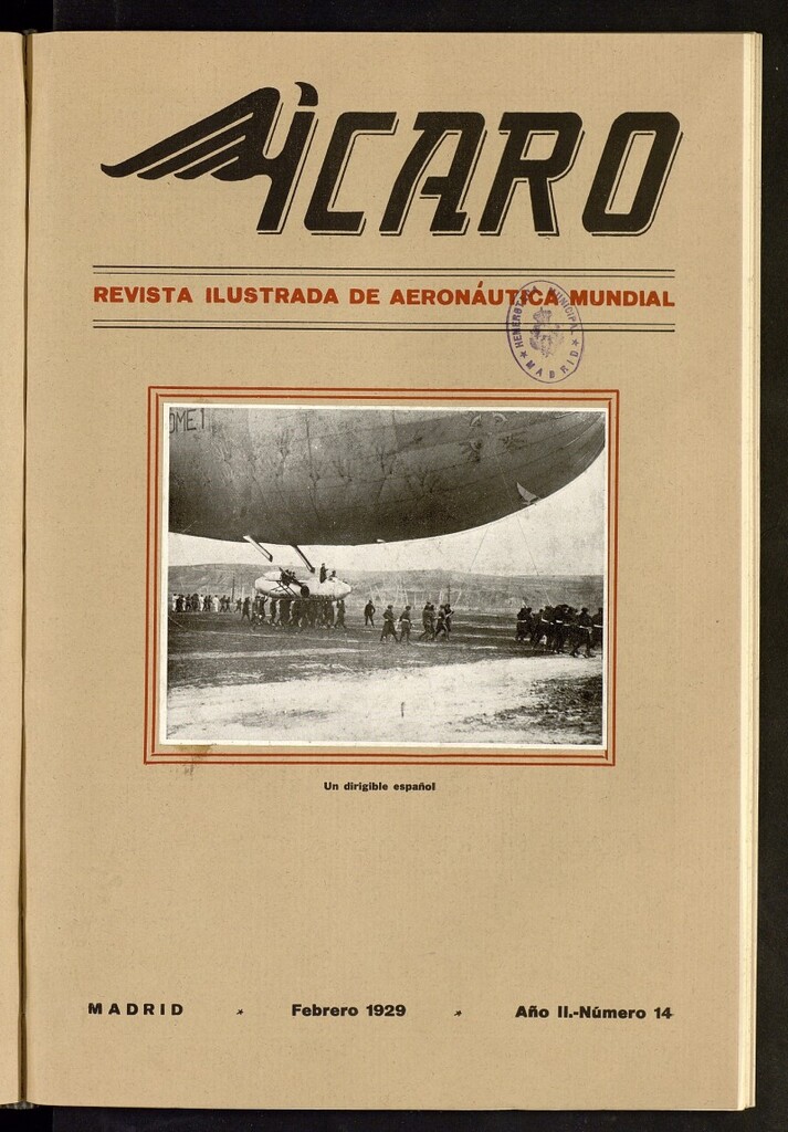 Miniatura de Ícaro: revista ilustrada de aeronáutica mundial. Febrero de 1929, nº 14