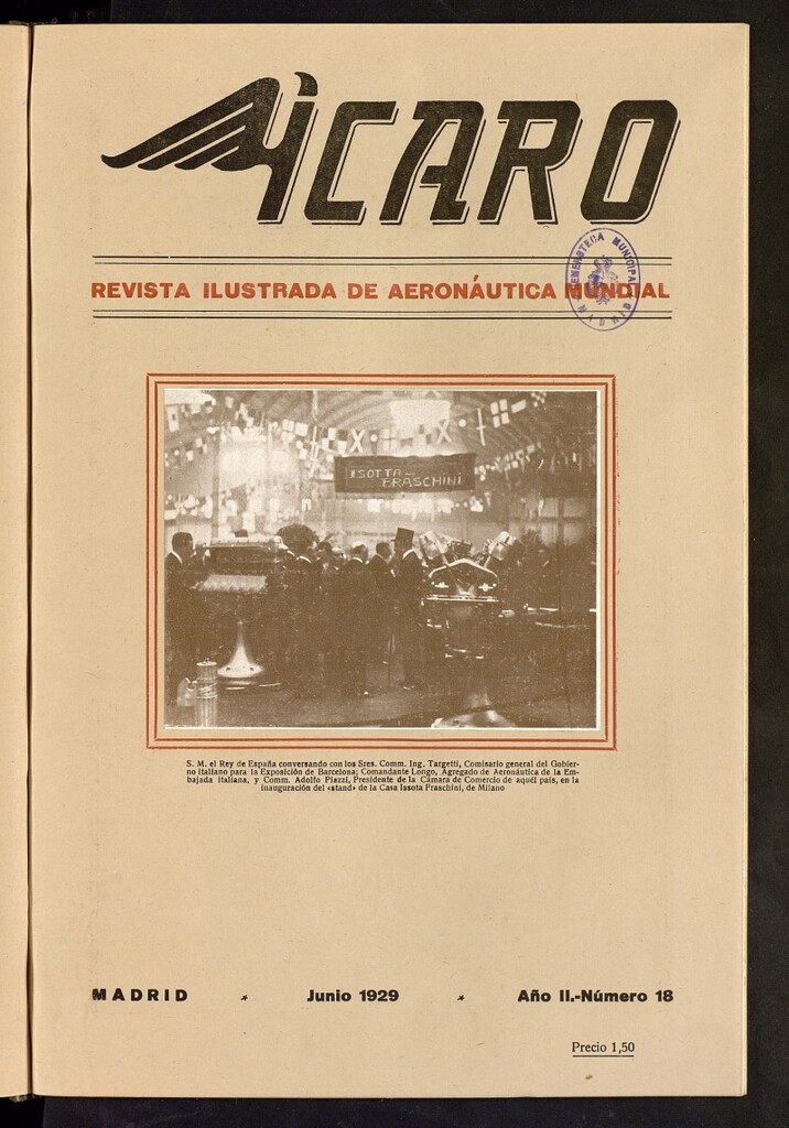 Miniatura de Ícaro: revista ilustrada de aeronáutica mundial. Junio de 1929, nº 18