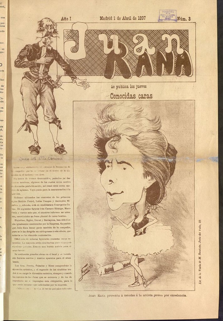 Miniatura de Juan Rana: revista de literatura y espectáculos del 1 de abril de 1897
