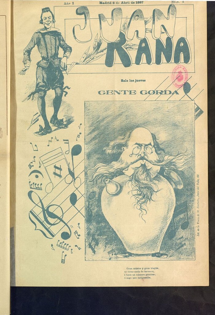 Miniatura de Juan Rana: revista de literatura y espectáculos del 8 de abril de 1897