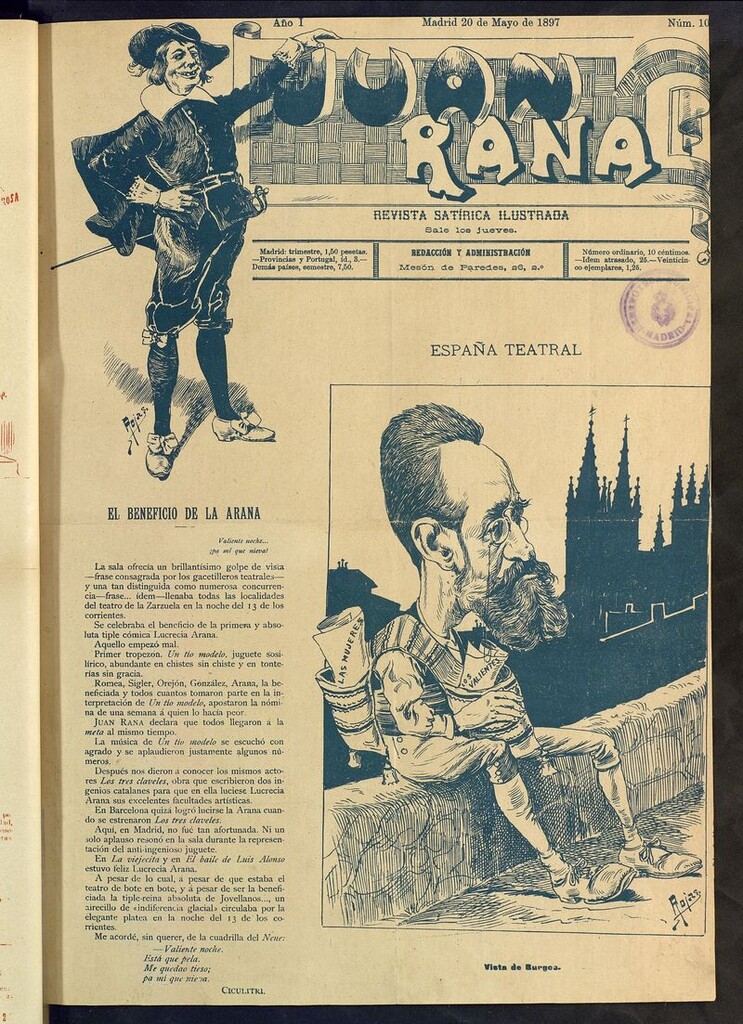 Miniatura de Juan Rana: revista de literatura y espectáculos del 20 de mayo de 1897