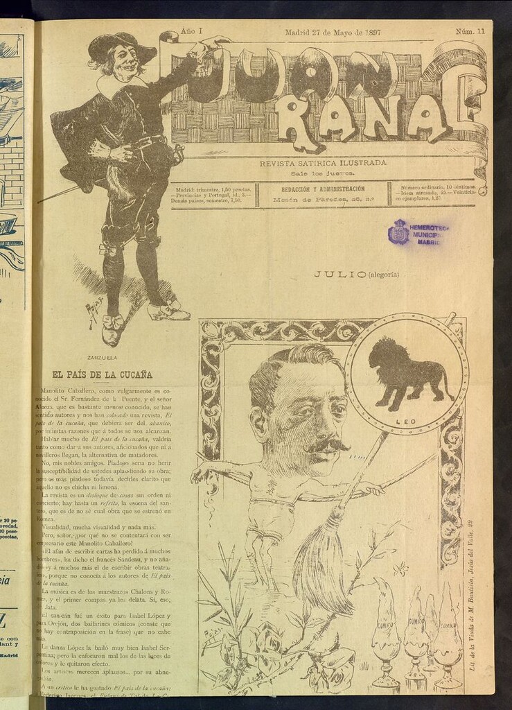 Miniatura de Juan Rana: revista de literatura y espectáculos del 27 de mayo de 1897