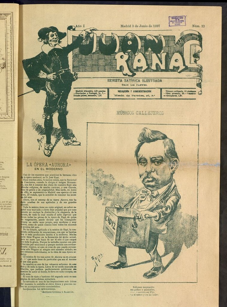 Miniatura de Juan Rana: revista de literatura y espectáculos del 3 de junio de 1897