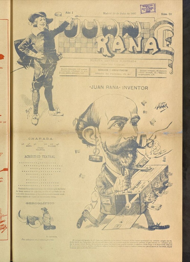 Miniatura de Juan Rana: revista de literatura y espectáculos del 30 de julio de 1897