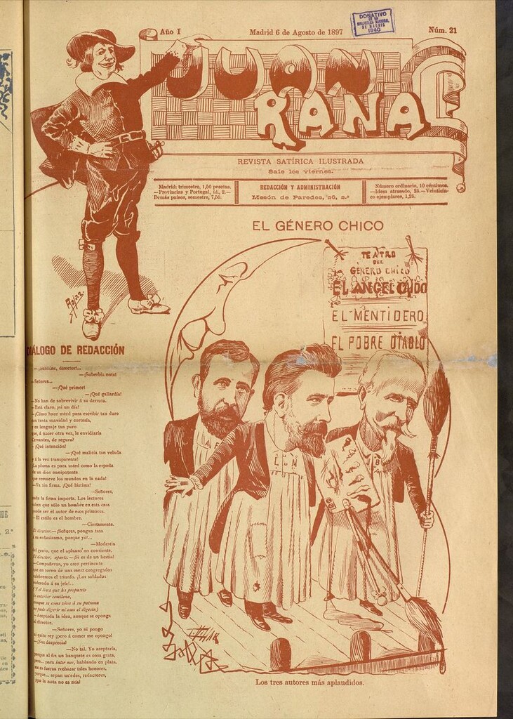 Miniatura de Juan Rana: revista de literatura y espectáculos del 6 de agosto de 1897