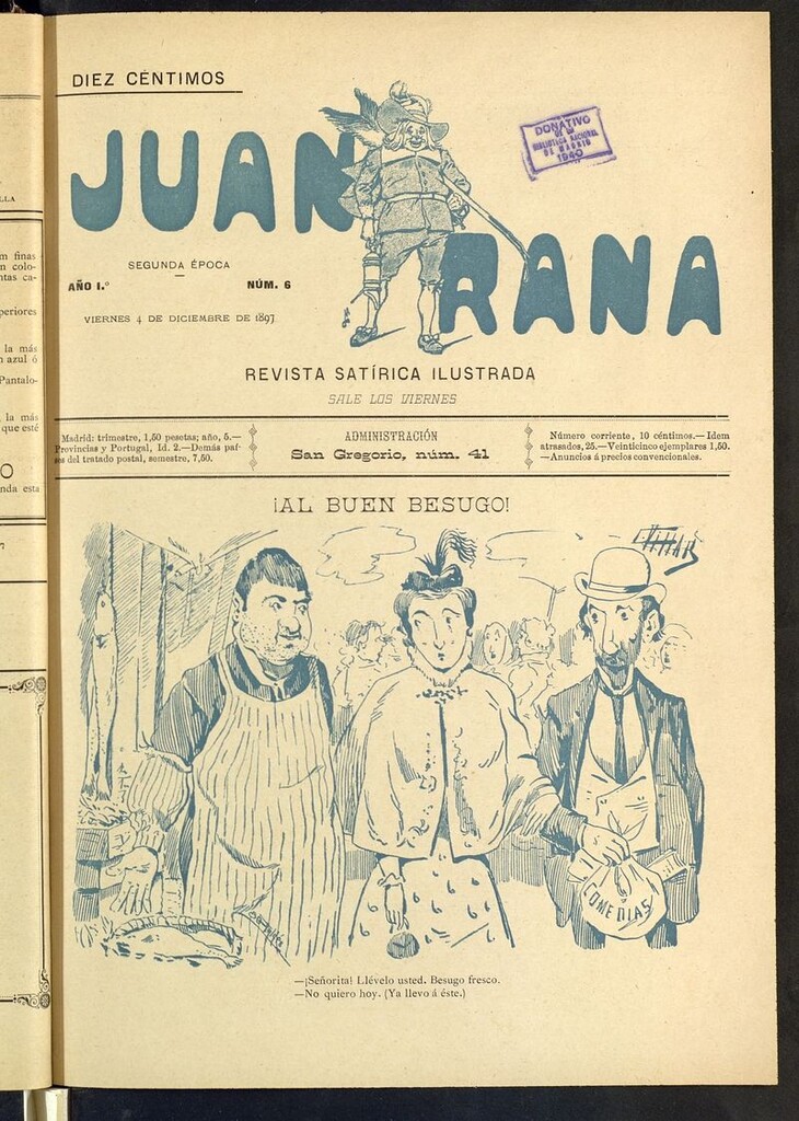 Miniatura de Juan Rana: revista de literatura y espectáculos del 4 de diciembre de 1897