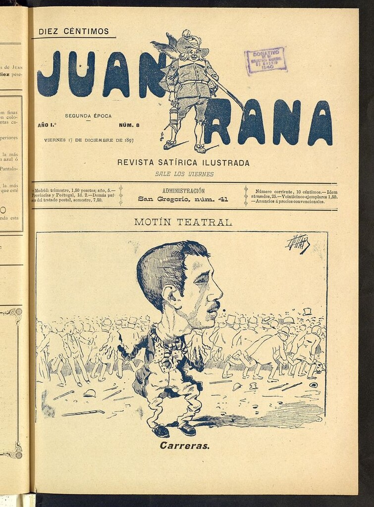 Miniatura de Juan Rana: revista de literatura y espectáculos del 17 de diciembre de 1897