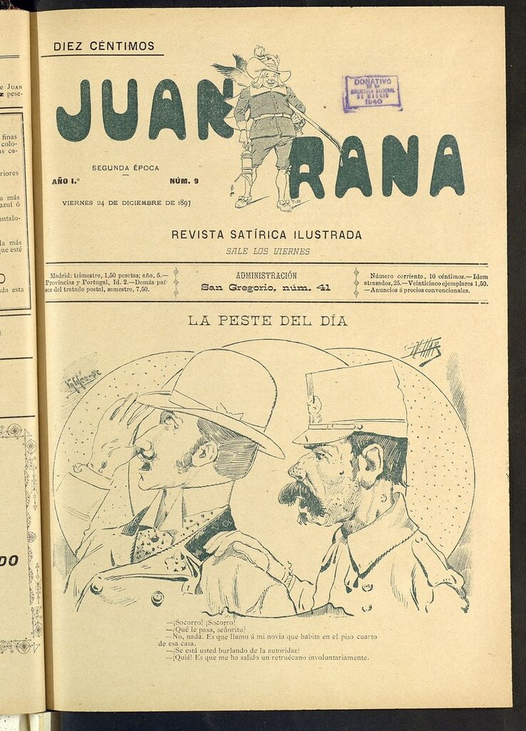 Miniatura de Juan Rana: revista de literatura y espectáculos del 24 de diciembre de 1897