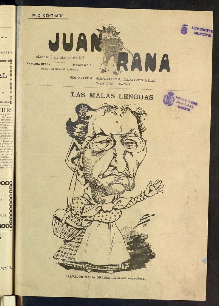 Miniatura de Juan Rana: revista de literatura y espectáculos del 3 de marzo de 1899