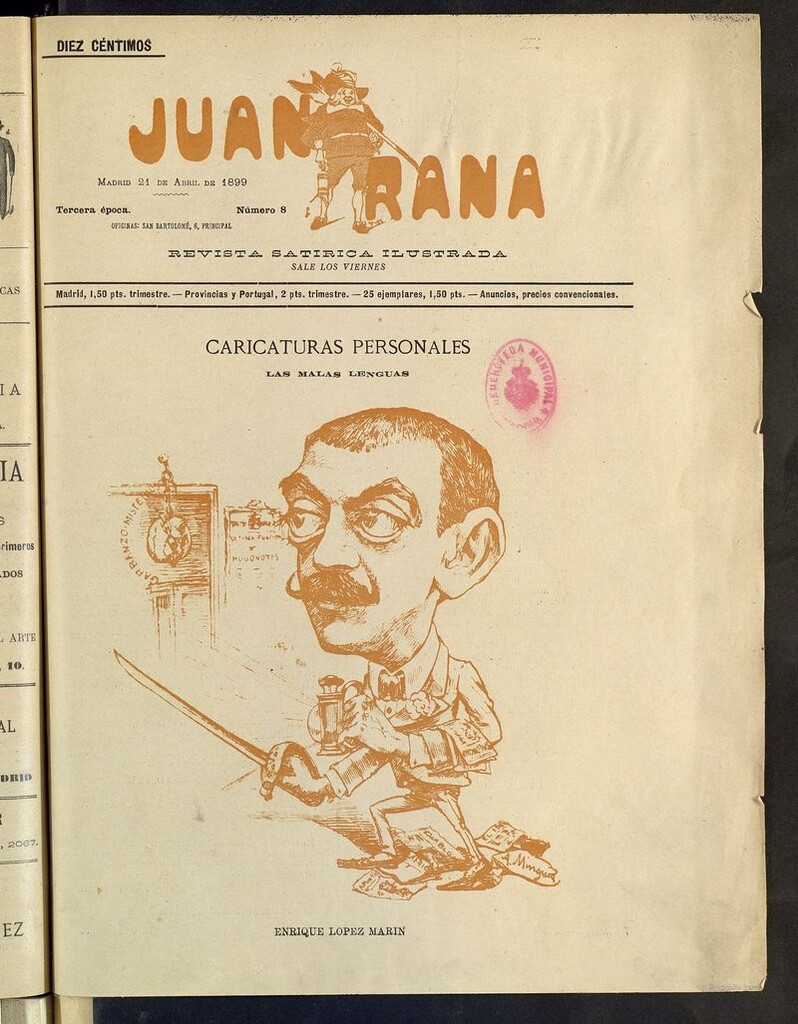 Miniatura de Juan Rana: revista de literatura y espectáculos del 21 de abril de 1899