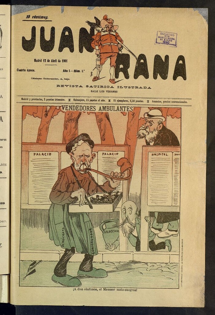 Miniatura de Juan Rana: revista de literatura y espectáculos del 12 de abril de 1901