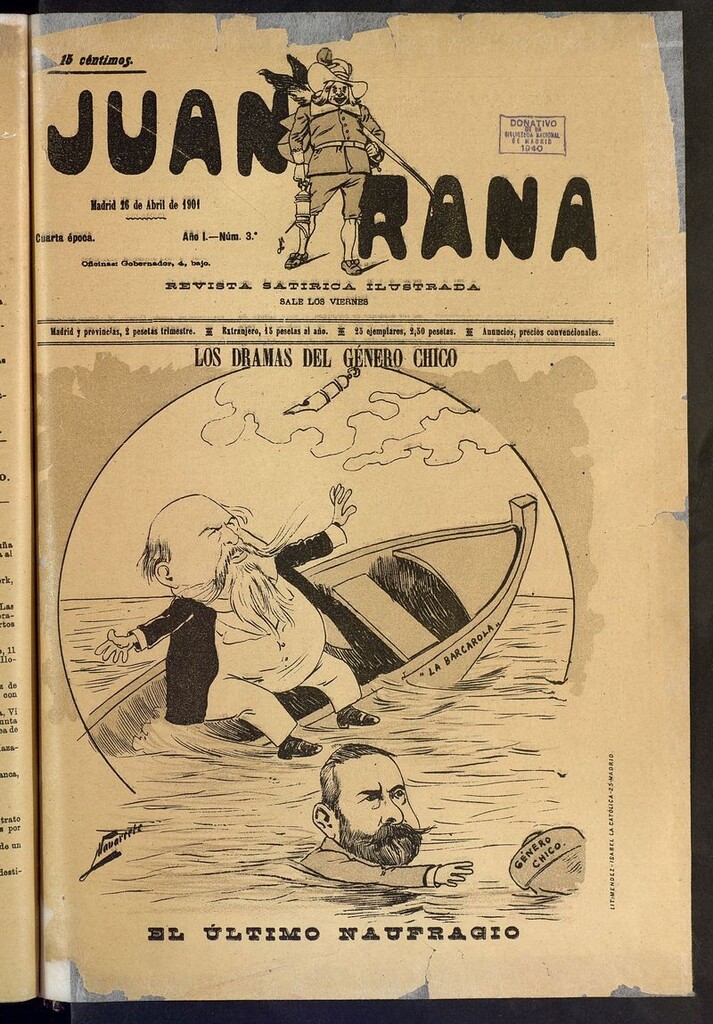 Miniatura de Juan Rana: revista de literatura y espectáculos del 26 de abril de 1901