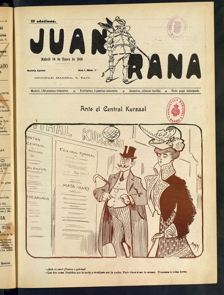 Miniatura de Juan Rana: revista de literatura y espectáculos del 14 de enero de 1906