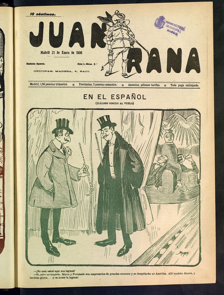 Miniatura de Juan Rana: revista de literatura y espectáculos del 21 de enero de 1906