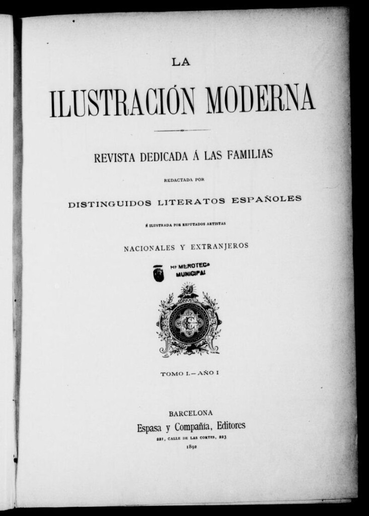 Miniatura de La Ilustracion Moderna del año 1892, tomo I