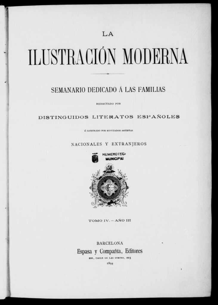 Miniatura de La Ilustracion Moderna del año 1894, tomo IV