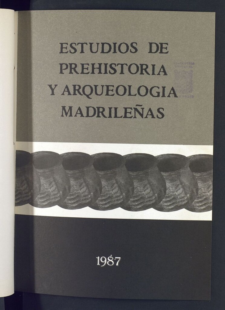 Miniatura de Estudios de Prehistoria y Arqueología Madrileñas del año 1987