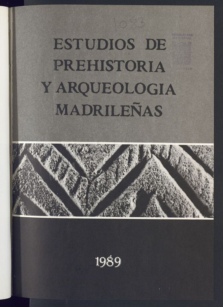 Miniatura de Estudios de Prehistoria y Arqueología Madrileñas del año 1989