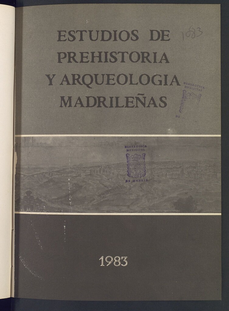 Miniatura de Estudios de Prehistoria y Arqueología Madrileñas del año 1983