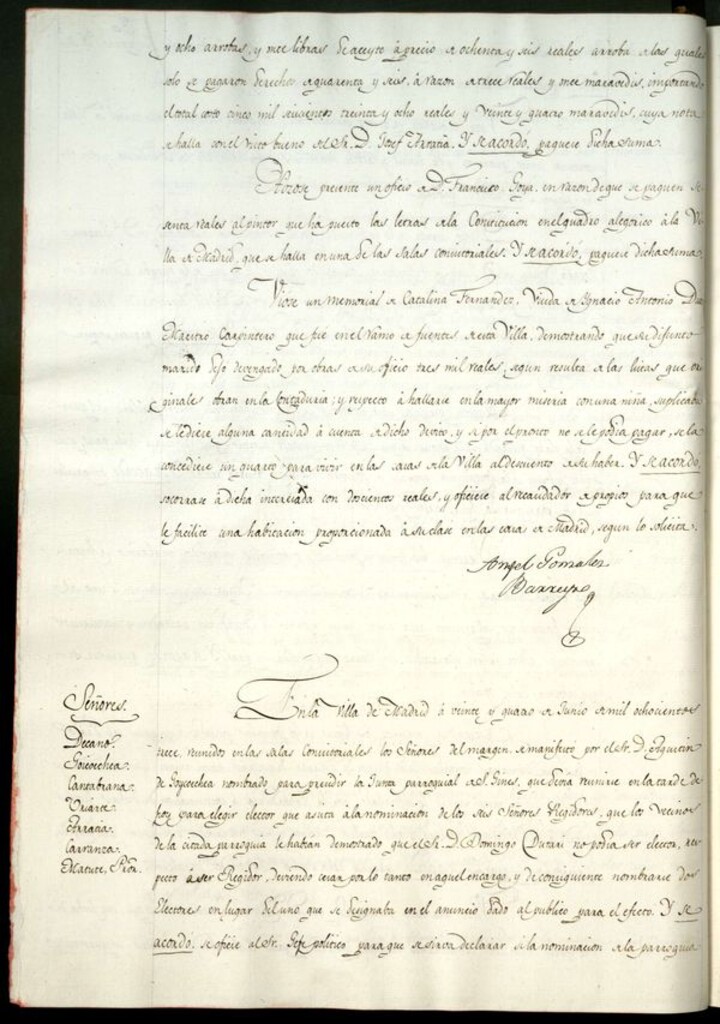 Miniatura de Libro de Acuerdos del Ayuntamiento de Madrid del 24 de Junio de 1813
