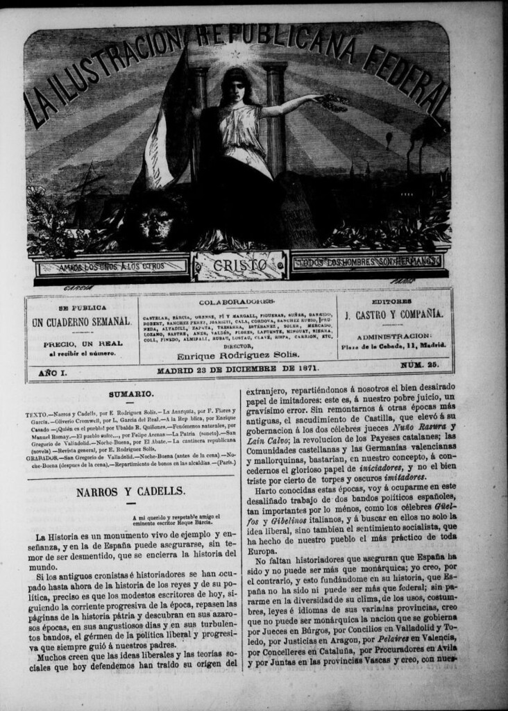 Miniatura de La ilustracion republicana federal del 23 de diciembre de 1871, nº 25
