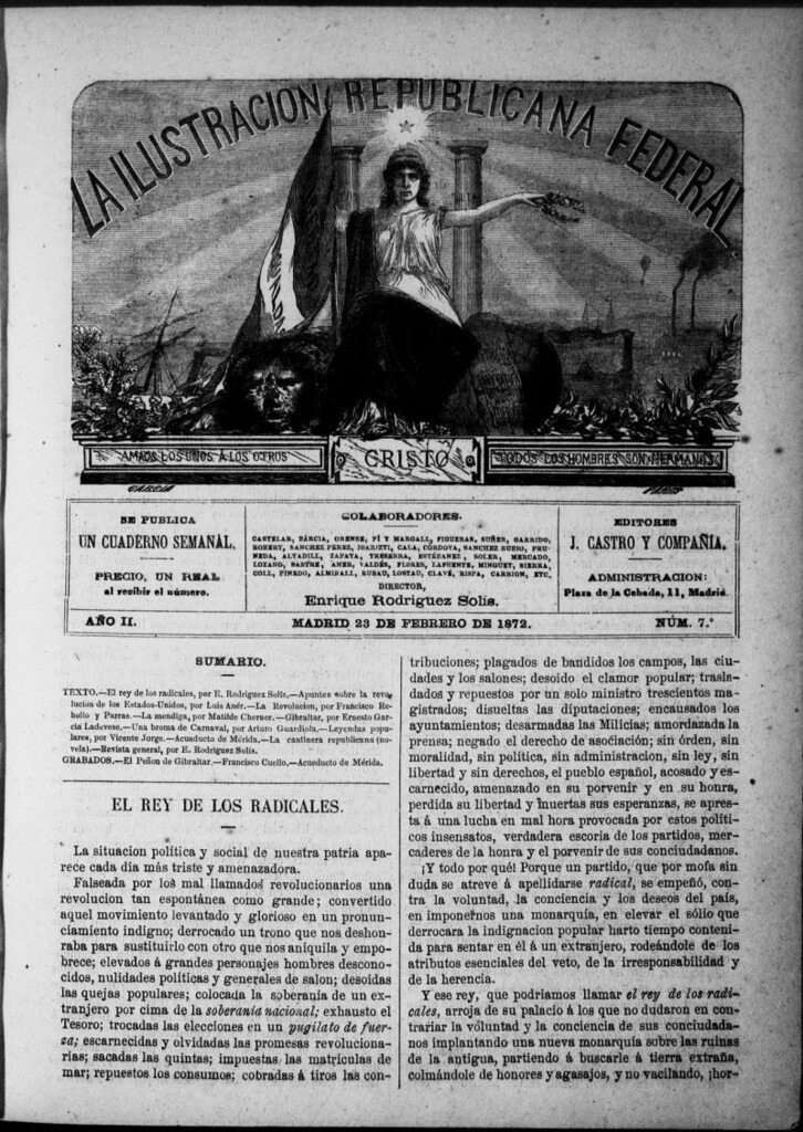 Miniatura de La ilustracion republicana federa del 23 de febrero de 1872, nº 7