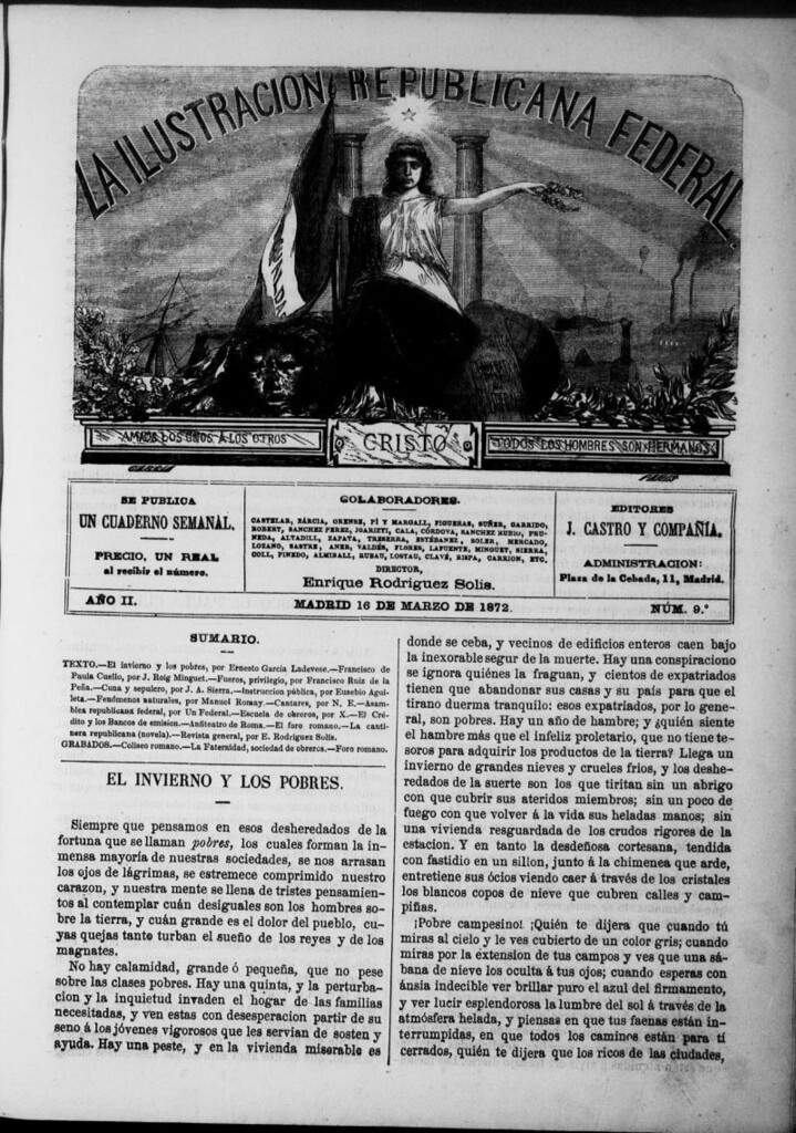 Miniatura de La ilustracion republicana federal del 16 de marzo de 1872, nº 9