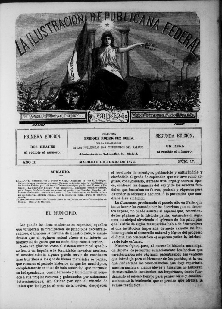 Miniatura de La ilustracion republicana federal del 8 de junio de 1872, nº 17