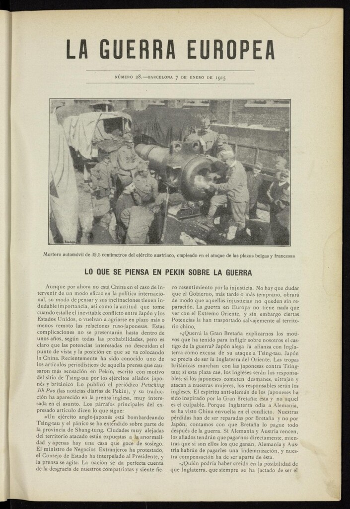 Miniatura de La Guerra Europea del 7 de enero de 1915, nº 28