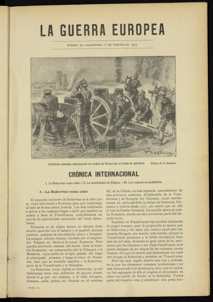Miniatura de La Guerra Europea del 1 de febrero de 1915, nº 32