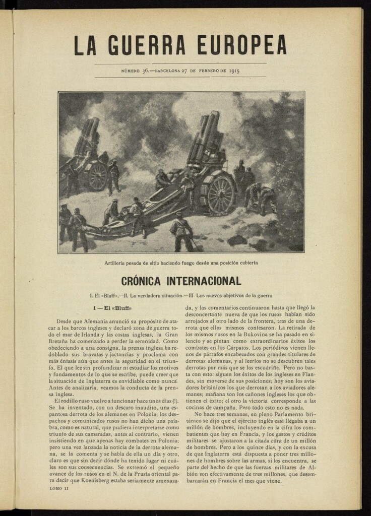 Miniatura de La Guerra Europea del 27 de febrero de 1915, nº 36
