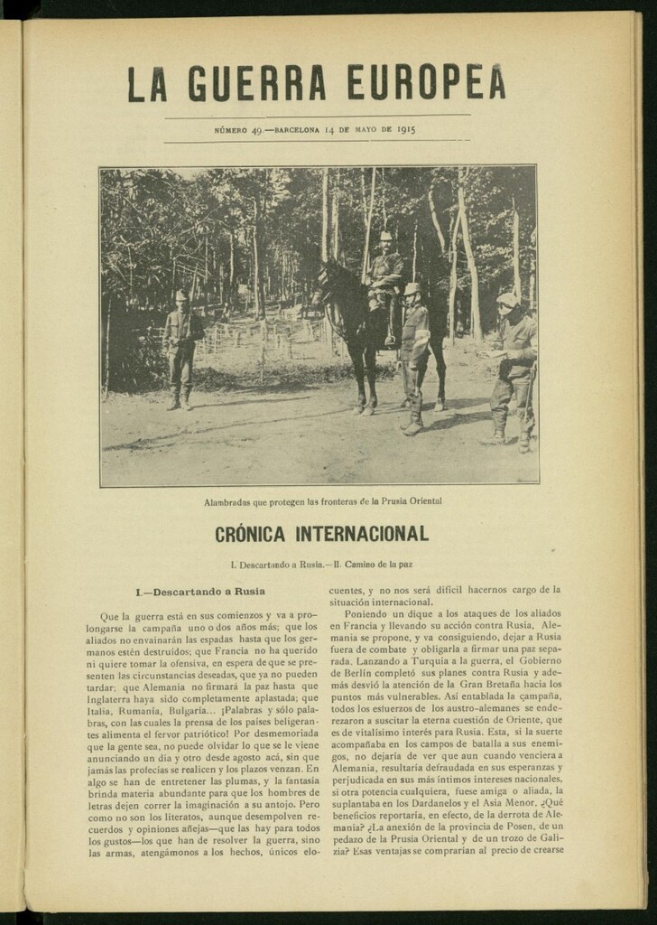 Miniatura de La Guerra Europea del 14 de mayo de 1915, nº 49