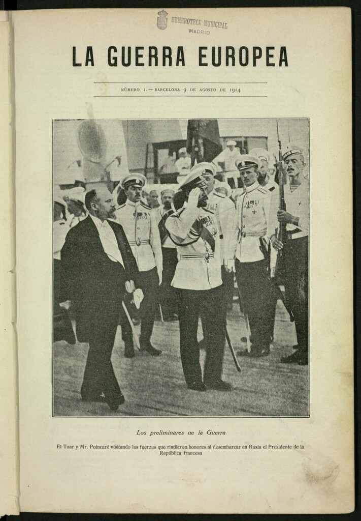 Miniatura de La Guerra Europea del 9 de agosto de de 1914, nº 1