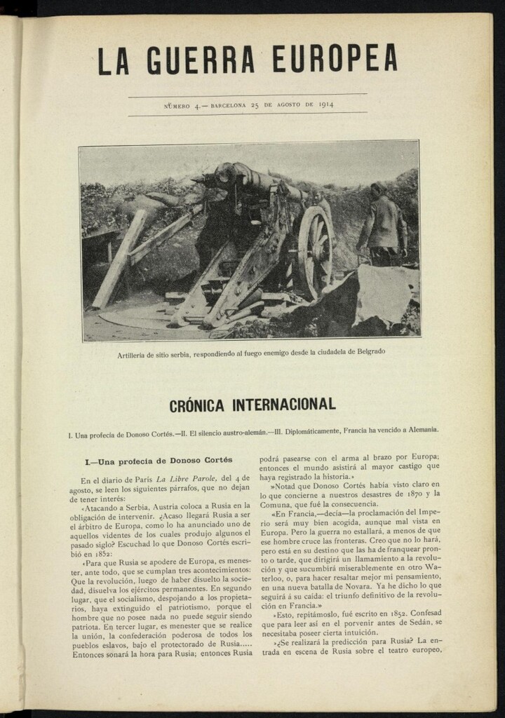 Miniatura de La Guerra Europea del 25 de agosto de 1914, nº 4