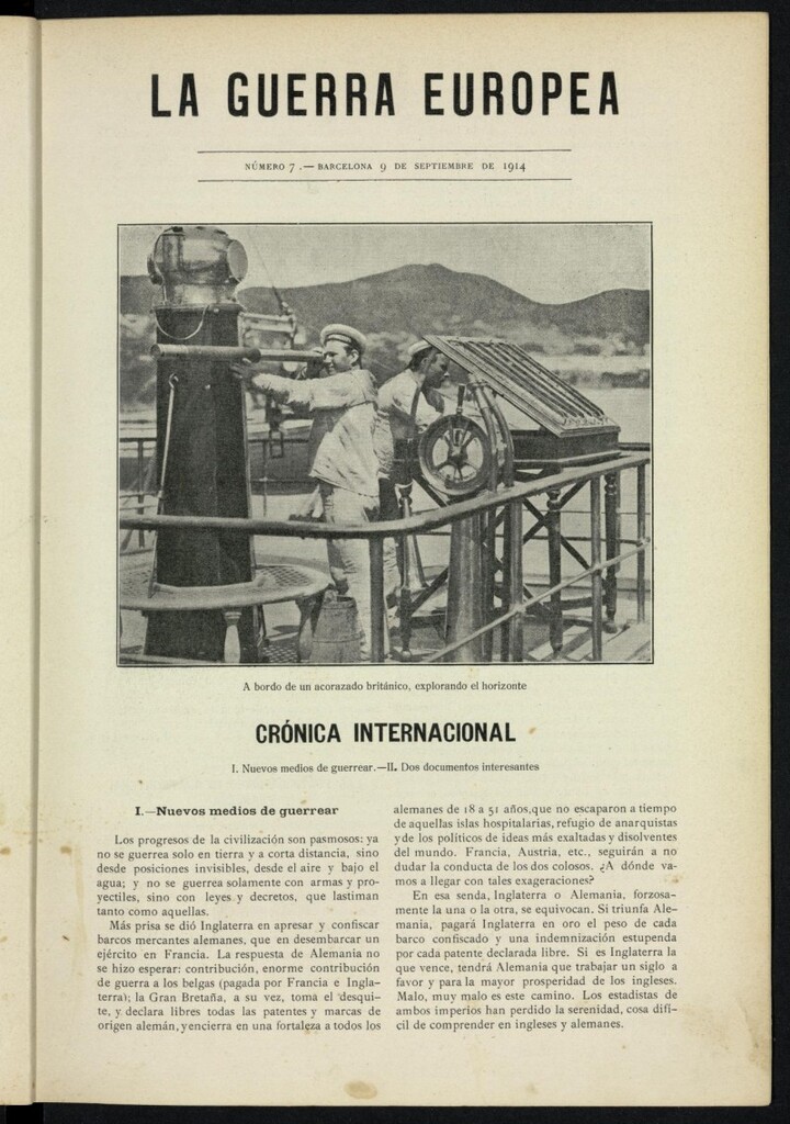 Miniatura de La Guerra Europea del 9 de septiembre de 1914, nº 7
