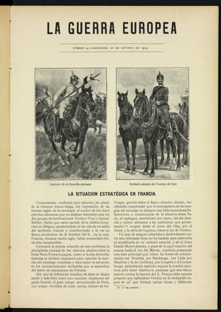 Miniatura de La Guerra Europea del 20 de octubre de 1914, nº 14