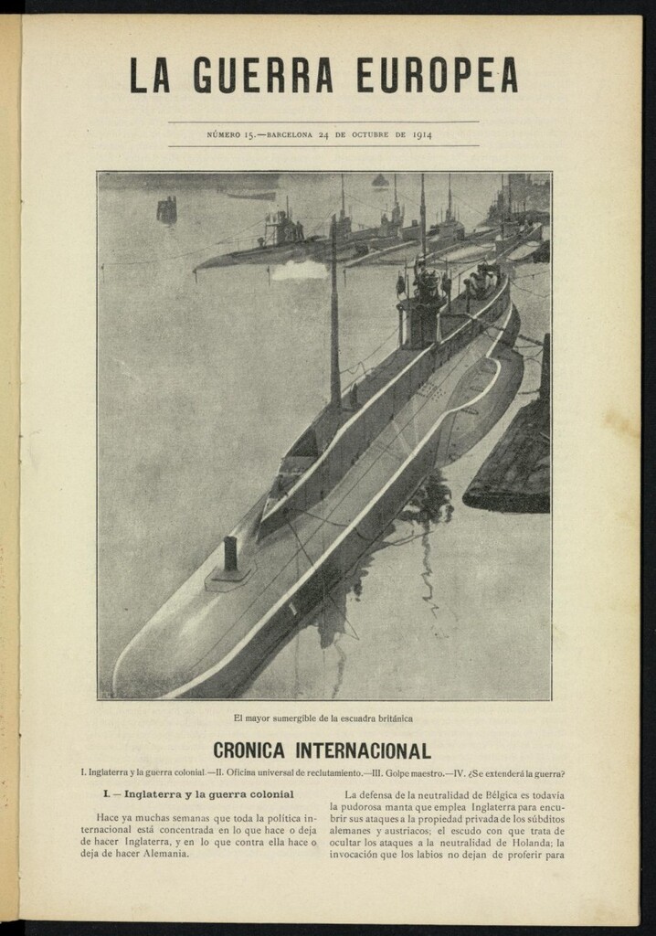 Miniatura de La Guerra Europea del 24 de octubre de 1914, nº 15