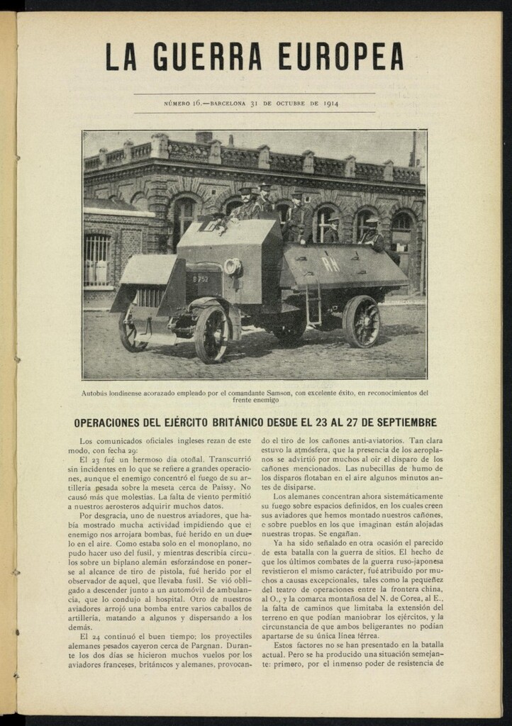 Miniatura de La Guerra Europea del 31 de octubre de 1914, nº 16