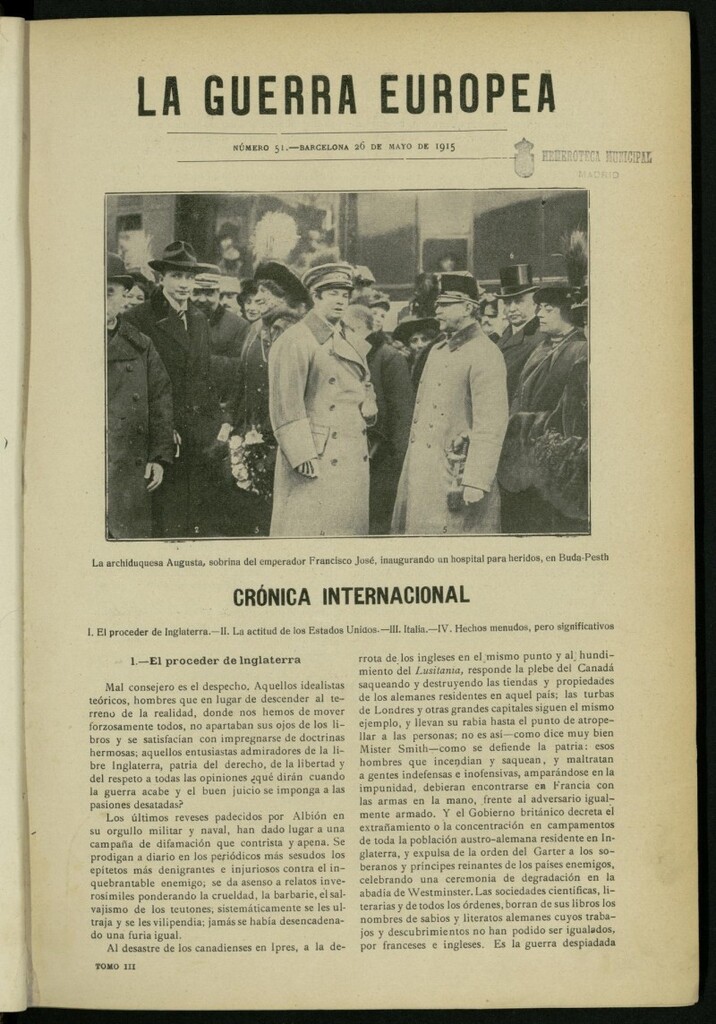 Miniatura de La Guerra Europea del 26 de mayo de 1915, nº 51