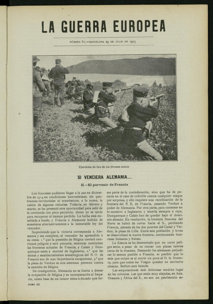 Miniatura de La Guerra Europea del 29 de julio de 1915, nº 61