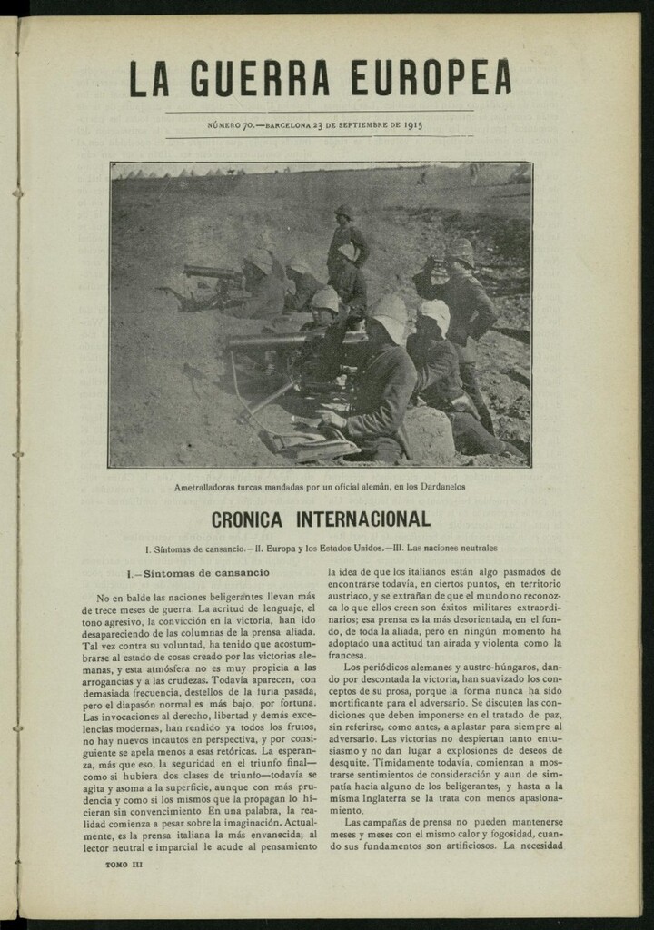 Miniatura de La Guerra Europea del 23 de septiembre de 1915, nº 70