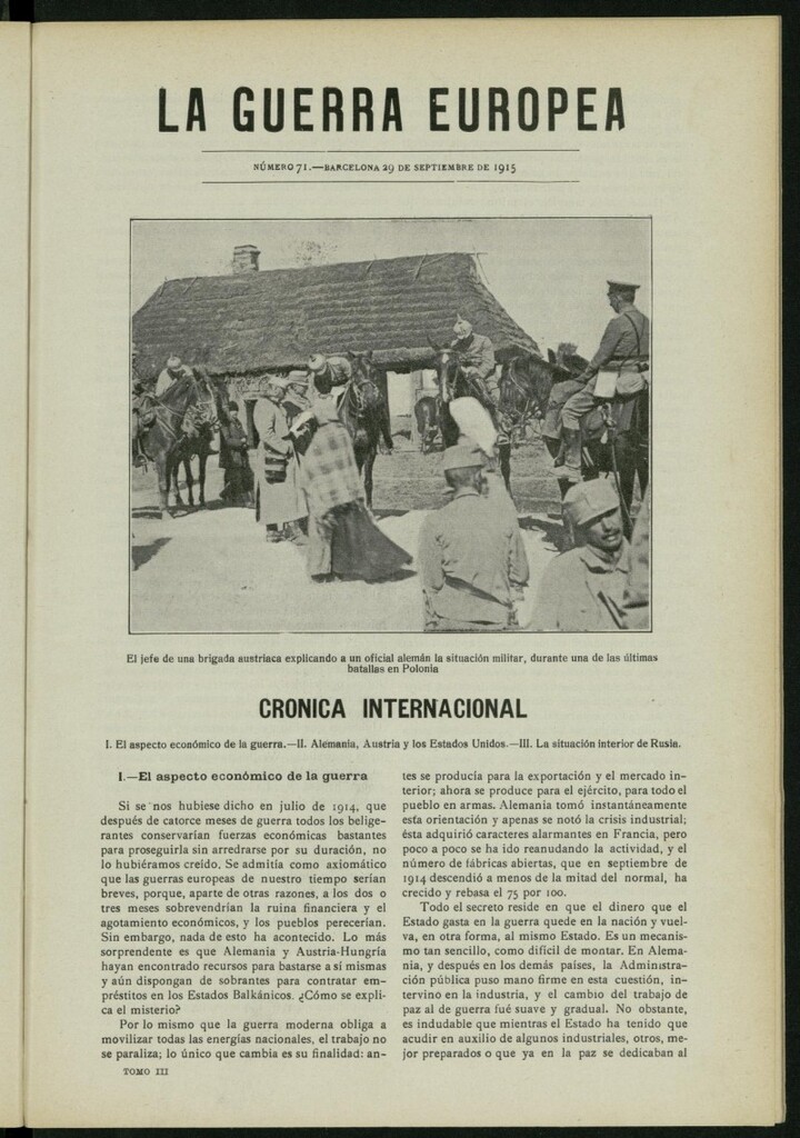 Miniatura de La Guerra Europea del 29 de septiembre de 1915, nº 71