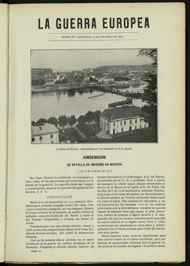 Miniatura de La Guerra Europea del 13 de noviembre de 1915, nº 78