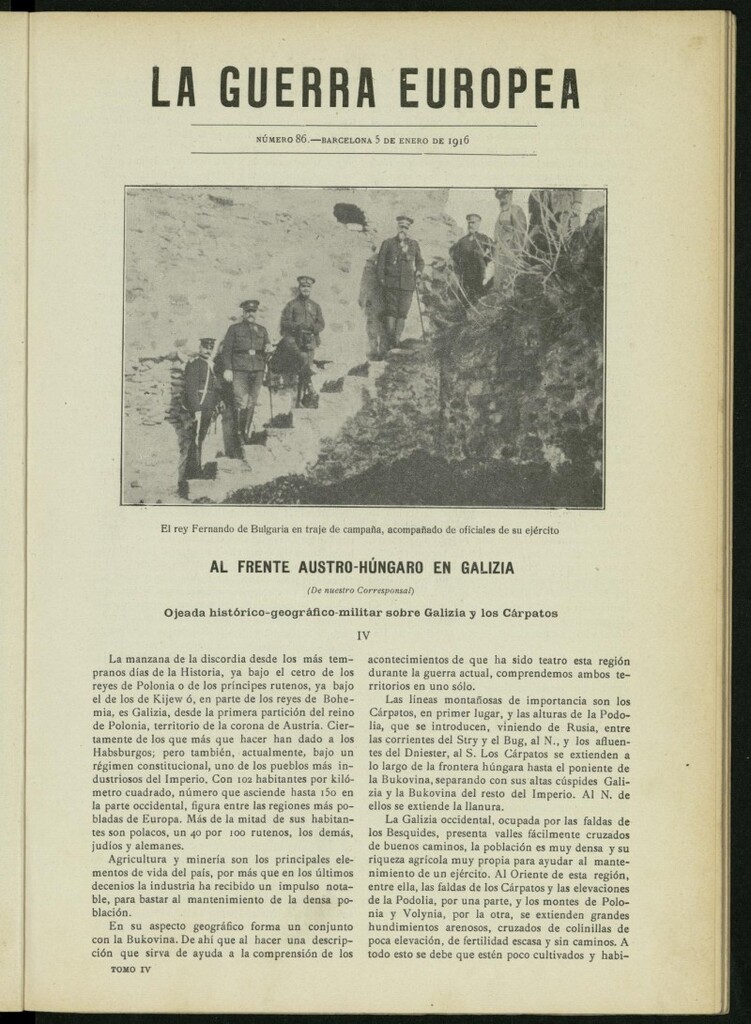 Miniatura de La Guerra Europea del 5 de enero de 1916, nº 86