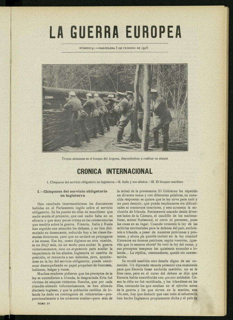 Miniatura de La Guerra Europea del 5 de febrero de 1916, nº 91