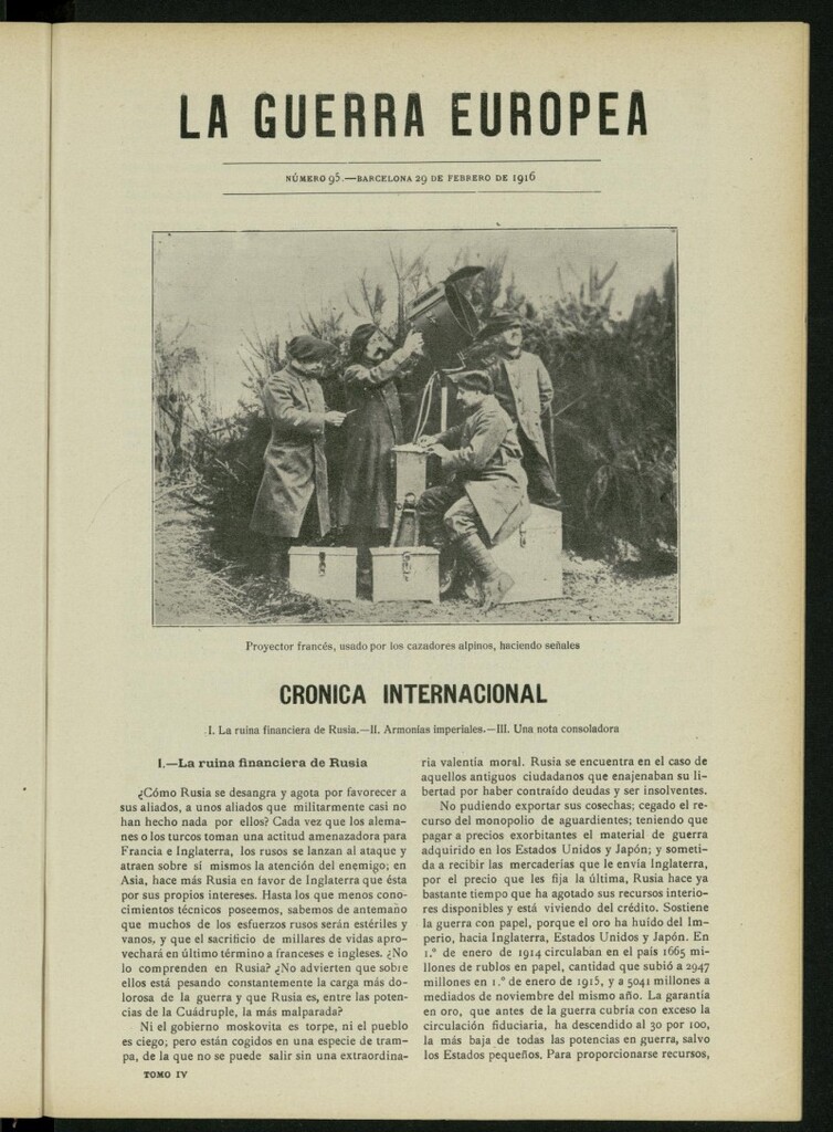 Miniatura de La Guerra Europea del 29 de febrero de 1916, nº 95