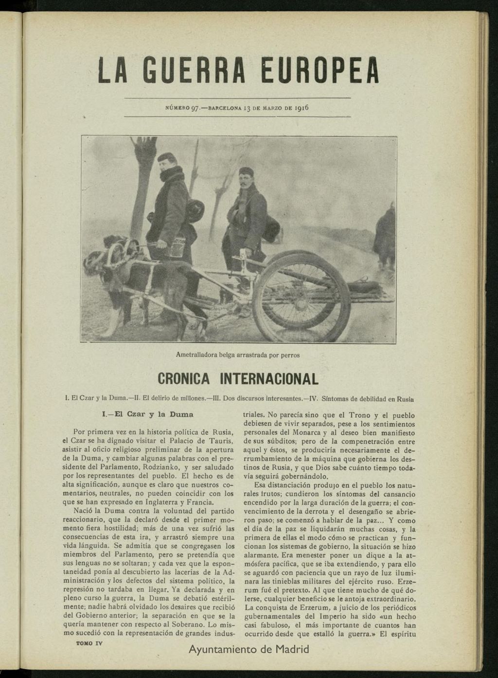 Miniatura de La Guerra Europea del 13 de marzo de 1916, nº 97