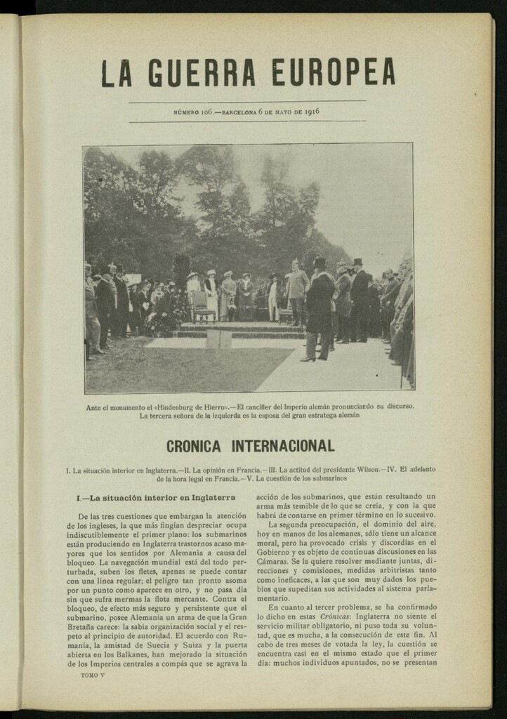 Miniatura de La Guerra Europea del 6 de mayo de 1916, nº 106