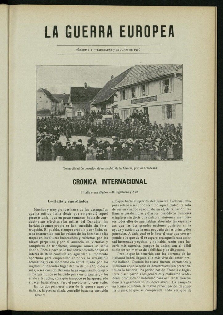 Miniatura de La Guerra Europea del 7 de junio de 1916, nº 111