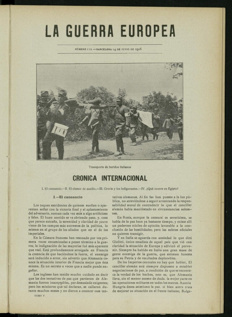 Miniatura de La Guerra Europea del 14 de junio de 1916, nº 112